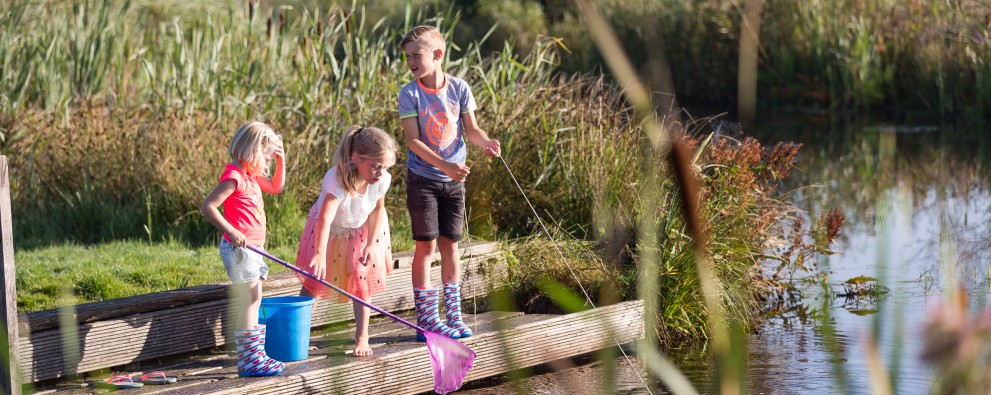 It Wiid - kinderen vissen aan het water